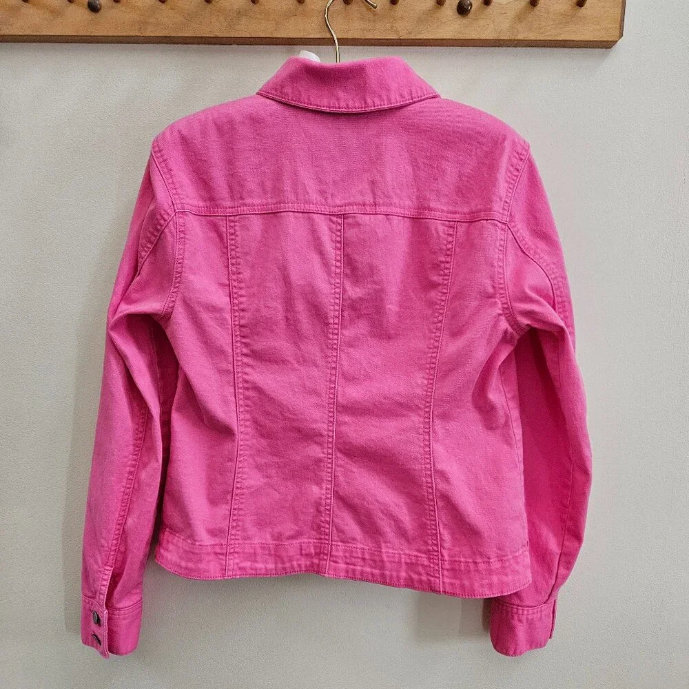Women's Pink Jean Jacket - Size S - Picture 8 of 16